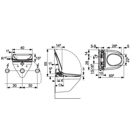 Geberit Abattant WC AquaClean 4000 Blanc Alpin Frein De Chute 4 Geberit Abattant WC AquaClean 4000 Blanc Alpin Frein De Chute – Image 2
