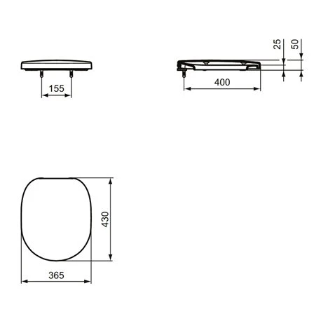 Ideal Standard Abattant WC Recouvrant Connect Standard Blanc 4 Ideal Standard Abattant WC Recouvrant Connect Standard Blanc – Image 2