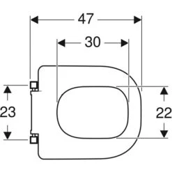 Geberit Abattant WC Renova Comfort Blanc , Adapté PMR, Fixation Dessous -Aqua Home Magasin abattant specifique sans couvercle 00018300000 3