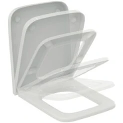 Ideal Standard Abattant WC Blend Cube Frein De Chute Recouvrant Blanc Brillant