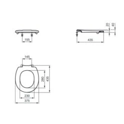 Abattant WC Matura 2 Blanc Avec Ergots De Blocage -Aqua Home Magasin abattant wc matura 2 blanc avec ergots de blocage 2