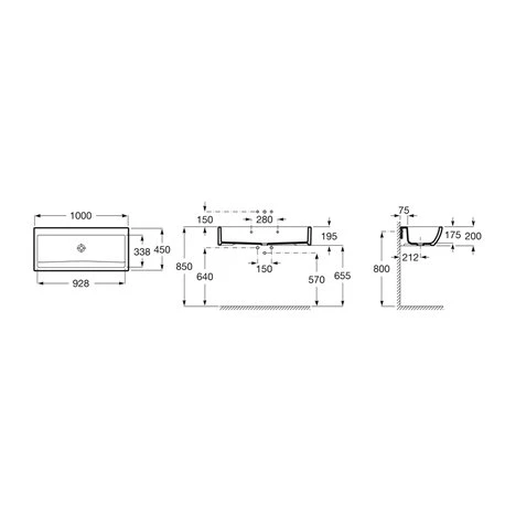 Roca Lavabo Access 100x45x19,5 Cm Blanc Brillant 4 Roca Lavabo Access 100x45x19,5 Cm Blanc Brillant – Image 2