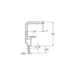 JACOB DELAFON Mitigeur Cuisine Aleo Bec Tube Hauteur 328mm -Aqua Home Magasin aleo e98333 cp bec tube hauteur 328mm 2