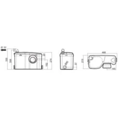 Broyeur WC Haut Débit Adaptable 500 Watts Anco -Aqua Home Magasin anco broyeur pour wc adaptable anconetti 6082281 broyeur adaptable 2