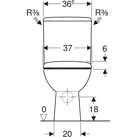 Geberit WC à Poser Renova Sans Bride 3/6 Litres 3 Geberit WC à Poser Renova Sans Bride 3/6 Litres