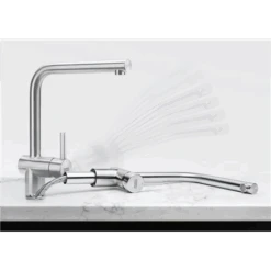 Franke Mitigeur Cuisine Atlas Néo Solution Fenêtre à Bec Escamotable Inox 444880 -Aqua Home Magasin atlas neo solution fenetre 444880 mitigeur a bec escamotable inox 2