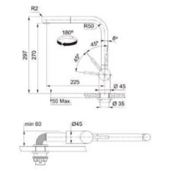 Franke Mitigeur Cuisine Atlas Néo Solution Fenêtre Douchette Escamotable Inox 444910