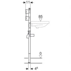 Geberit Bâti-support Duofix Lavabo 112-130 Cm Pour Robinetterie Murale Encastrée -Aqua Home Magasin bati support duofix lavabo pour robinetterie murale encastree 111493001 bati support duofix murale encastree 4
