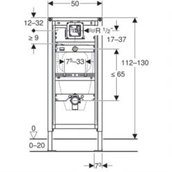 Geberit Bâti-support Urinoir Duofix Universel -Aqua Home Magasin bati support duofix urinoir universel 111616001 bati support universel avec declenchement encastre 2