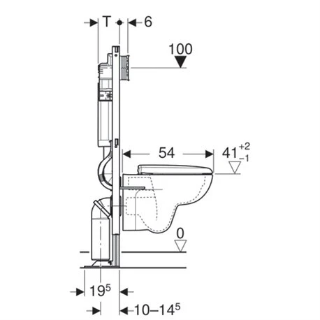 Geberit Bâti-support Duofix WC Suspendu Bâti-support WC Suspendu 112 Cm Avec Plaque De Déclenchement Sigma01 Et WC Renova 4 Geberit Bâti-support Duofix WC Suspendu Bâti-support WC Suspendu 112 Cm Avec Plaque De Déclenchement Sigma01 Et WC Renova – Image 2