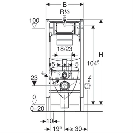 Geberit Bâti-support Duofix WC Suspendu Bâti-support WC Suspendu 112 Cm Avec Plaque De Déclenchement Sigma01 Et WC Renova 3 Geberit Bâti-support Duofix WC Suspendu Bâti-support WC Suspendu 112 Cm Avec Plaque De Déclenchement Sigma01 Et WC Renova