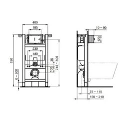 Bâti-support Prosys Mural Et Mécanique, Réservoir 150 Mm 7 Bâti-support Prosys Mural Et Mécanique, Réservoir 150 Mm -Aqua Home Magasin bati support prosys r009067 mural et mecanique h 82 cm reservoir 150 mm 2