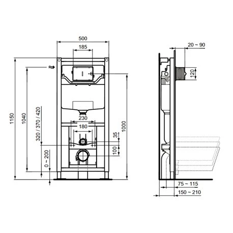 Bâti-support Prosys Mural Et Pneumatique, Réservoir 120 Mm 4 Bâti-support Prosys Mural Et Pneumatique, Réservoir 120 Mm – Image 2