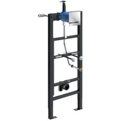 Bâti-support Tempofix 3 543000D+430010 Version Secteur Plaque Tempomatic 4 Inox Brillant, Urinoir à Flexible 1/2''