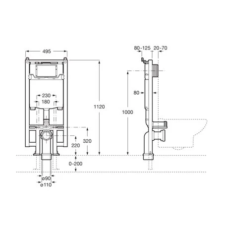 Roca Bâti-support WC Duplo One Compact 4 Roca Bâti-support WC Duplo One Compact – Image 2