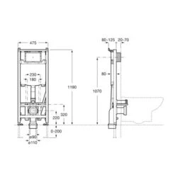 Roca Bâti-support WC Duplo One Smart 7 Roca Bâti-support WC Duplo One Smart -Aqua Home Magasin bati support wc duplo one a890078020 smart 1