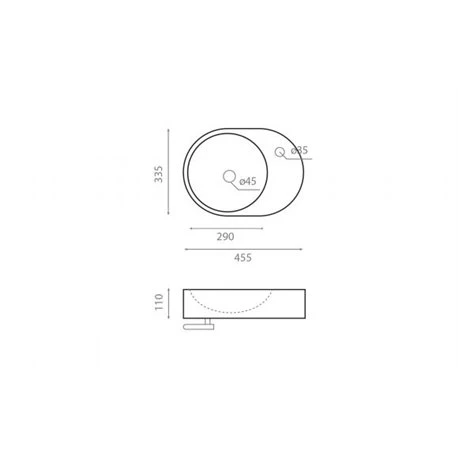 Lave-mains Benalmádena/D 335x455 Mm Sans Trop-plein 4 Lave-mains Benalmádena/D 335x455 Mm Sans Trop-plein – Image 2