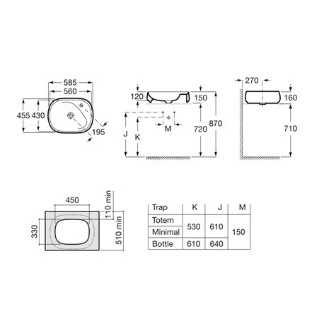 Roca Lavabo Beyond 585x455x160 Mm Beige 4 Roca Lavabo Beyond 585x455x160 Mm Beige – Image 2