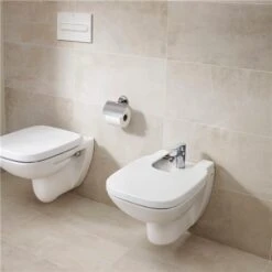 Roca Bidet Suspendu Debba Square Blanc, 35,5x54x30,5 Cm, 1 Trou Percé -Aqua Home Magasin bidet debba a355995000 2