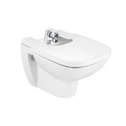Roca Bidet Suspendu Debba Square Blanc, 35,5x54x30,5 Cm, 1 Trou Percé