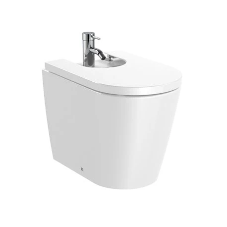 Roca Bidet Sur Pied Inspira Round Blanc Brillant, 37x56x40 Cm, 1 Trou Percé, 2 Trous Pré-percés 3 Roca Bidet Sur Pied Inspira Round Blanc Brillant, 37x56x40 Cm, 1 Trou Percé, 2 Trous Pré-percés
