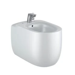 Roca Bidet Sur Pied Beyond Perle, 38x58x41 Cm, Avec Perçage Pour Fixer L'abattant