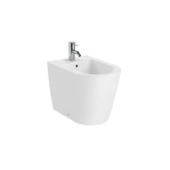 Roca Bidet Sur Pied Inspira Round Blanc Mat, 37x56x40 Cm, 1 Trou Percé, 2 Trous Pré-percés