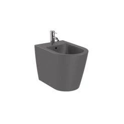 Roca Bidet Sur Pied Inspira Round Onyx, 37x56x40 Cm, 1 Trou Percé, 2 Trous Pré-percés