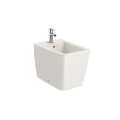 Roca Bidet Sur Pied Inspira Square Beige, 37x56x40 Cm, 1 Trou Percé, 2 Trous Pré-percés