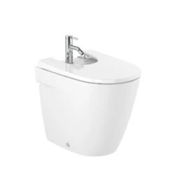 Roca Bidet Sur Pied Ona Blanc Brillant 53x36x42 Cm, 1 Trou Percé