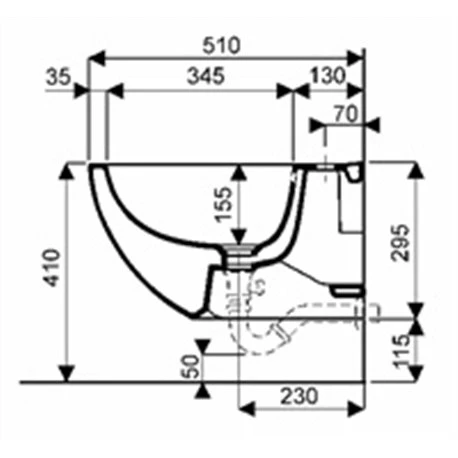 Geberit Bidet Suspendu Acanto Caréné 29x35x51 Cm 5 Geberit Bidet Suspendu Acanto Caréné 29x35x51 Cm – Image 3