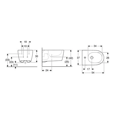 Geberit Bidet Suspendu Blanc Alpin Mat 37x30x54 Cm 4 Geberit Bidet Suspendu Blanc Alpin Mat 37x30x54 Cm – Image 2