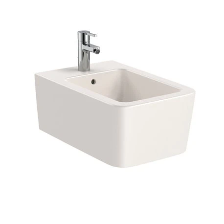 Roca Bidet Suspendu Inspira Square Beige, 23x37x56 Cm, 1 Trou Percé, 2 Trous Préperçés 3 Roca Bidet Suspendu Inspira Square Beige, 23x37x56 Cm, 1 Trou Percé, 2 Trous Préperçés