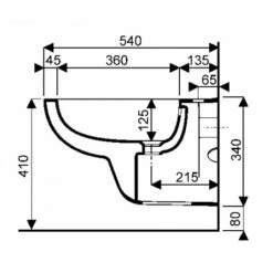 Geberit Bidet Suspendu Renova Plan Dégagement Au Sol 7 Cm 34x35x54 Cm 9 Geberit Bidet Suspendu Renova Plan Dégagement Au Sol 7 Cm 34x35x54 Cm -Aqua Home Magasin bidet suspendu prima style 00295300000 cuvette 596x410x355 mm 2