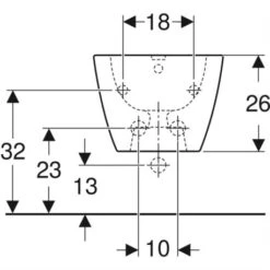 Geberit Bidet Suspendu Smyle Square Caréné 26x35x54 Cm -Aqua Home Magasin bidet suspendu smyle square 500209011 carene 260x350x540 mm 2
