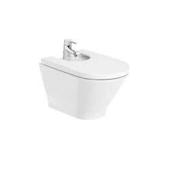 Roca Bidet Suspendu The Gap Round Blanc, 31,5x35,5x54 Cm, 1 Trou Percé
