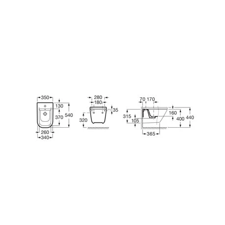 Roca Bidet Suspendu The Gap Square Blanc, 35x54x40 Cm, 1 Trou Percé 4 Roca Bidet Suspendu The Gap Square Blanc, 35x54x40 Cm, 1 Trou Percé – Image 2