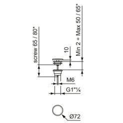 Ideal Standard Bonde à écoulement Libre Grenade