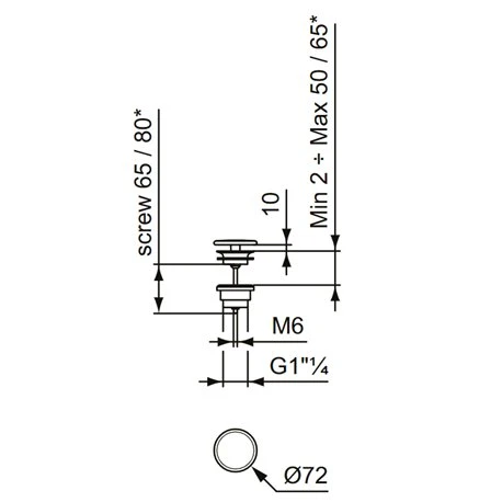 Ideal Standard Bonde à écoulement Libre Grenade 3 Ideal Standard Bonde à écoulement Libre Grenade