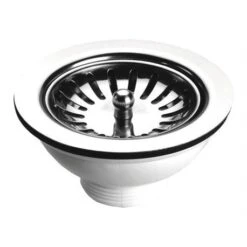 Bonde Et Vidage évier Inox 90 Mm 0204122 Sans Trop-plein, Panier Manuel