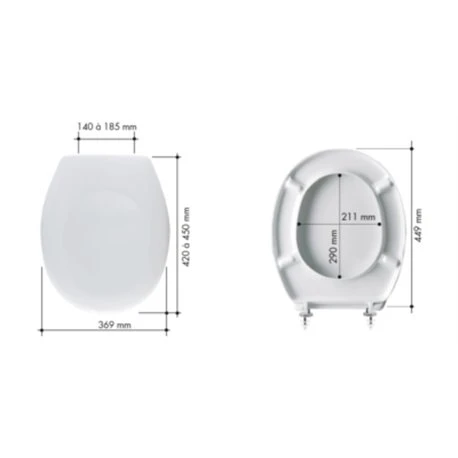 Abattant WC Thermodur Charnières Inox Capitole Collectivité 4 Abattant WC Thermodur Charnières Inox Capitole Collectivité – Image 2