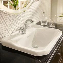 Roca Vasque Carmen 60x45 Cm Blanc Brillant 3 Trous -Aqua Home Magasin carmen vasque carree a3270a5003 a encastrer 2