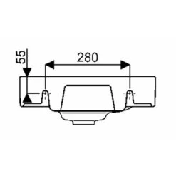 Geberit Lave-mains Citterio 45 Cm -Aqua Home Magasin citterio keramag design 153545000 cuve a gauche trou perce a droite 3