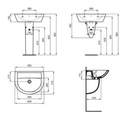 Colonne Pour Lavabo -Aqua Home Magasin colonne p204201 pour lavabo 3