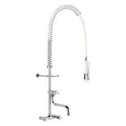 Combiné De Prélavage Mural Avec Mélangeur Douchette Antitartre à Picots Avec Robinet De Puisage G6732