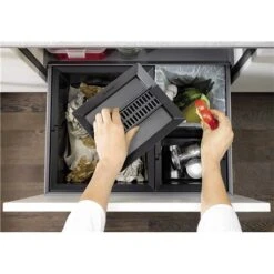 Blanco Poubelle Sous évier Couvercle Aktivbio Pour Bac De 6 Litres -Aqua Home Magasin couvercle aktivbio 6 l 524219 noir 2