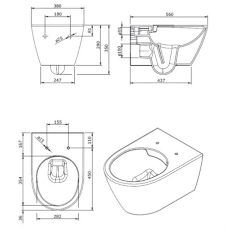 WC Suspendu Sans Bride Ancodesign 4 WC Suspendu Sans Bride Ancodesign – Image 2