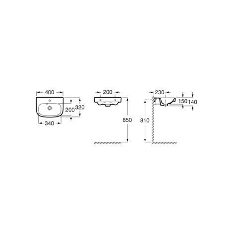 Roca Lave-mains Debba 40x32 Cm 4 Roca Lave-mains Debba 40x32 Cm – Image 2