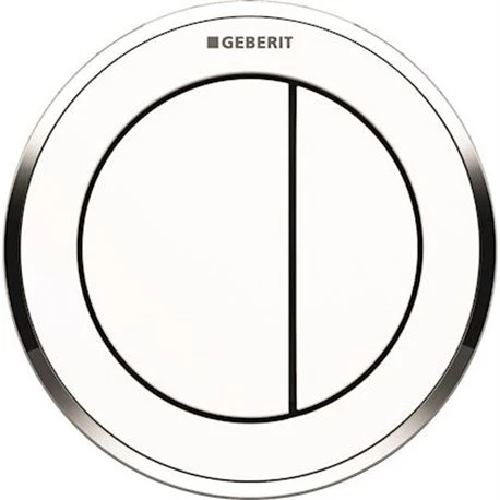 Geberit Plaque WC Type 10 Poussoir Pour Meuble Blanc Anneau Chromé Brillant 3 Geberit Plaque WC Type 10 Poussoir Pour Meuble Blanc Anneau Chromé Brillant