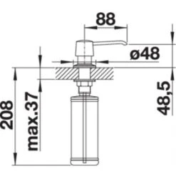 Blanco Distributeur De Savon Yano, 524256 Chromé 300 Ml -Aqua Home Magasin distributeur de savon craton 513650 chrome contenance 300 ml 2